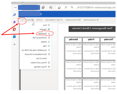 Picture of how to download resources